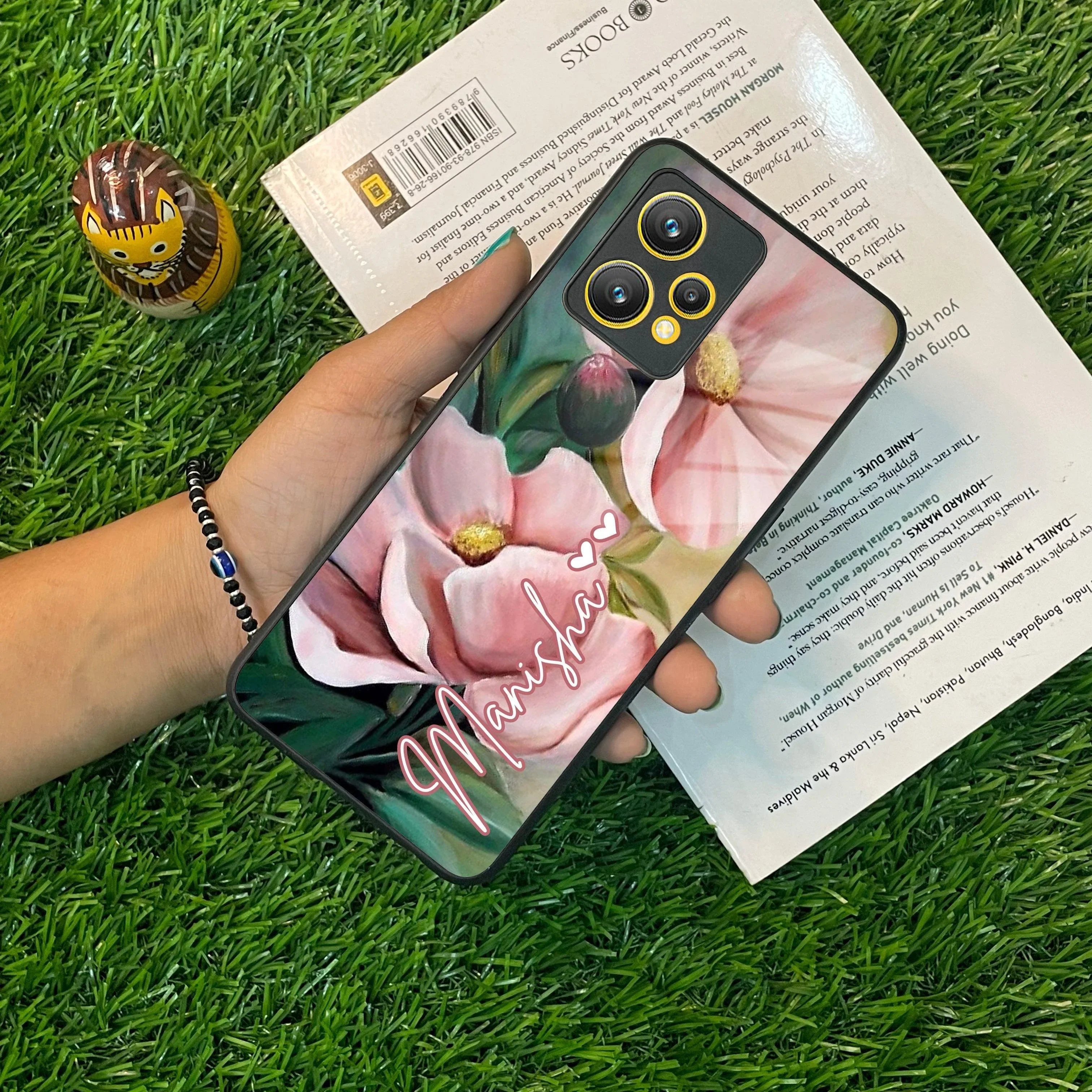 Paint Floral Poster Glass Case Cover For Realme/Narzo - ShopOnCliQ