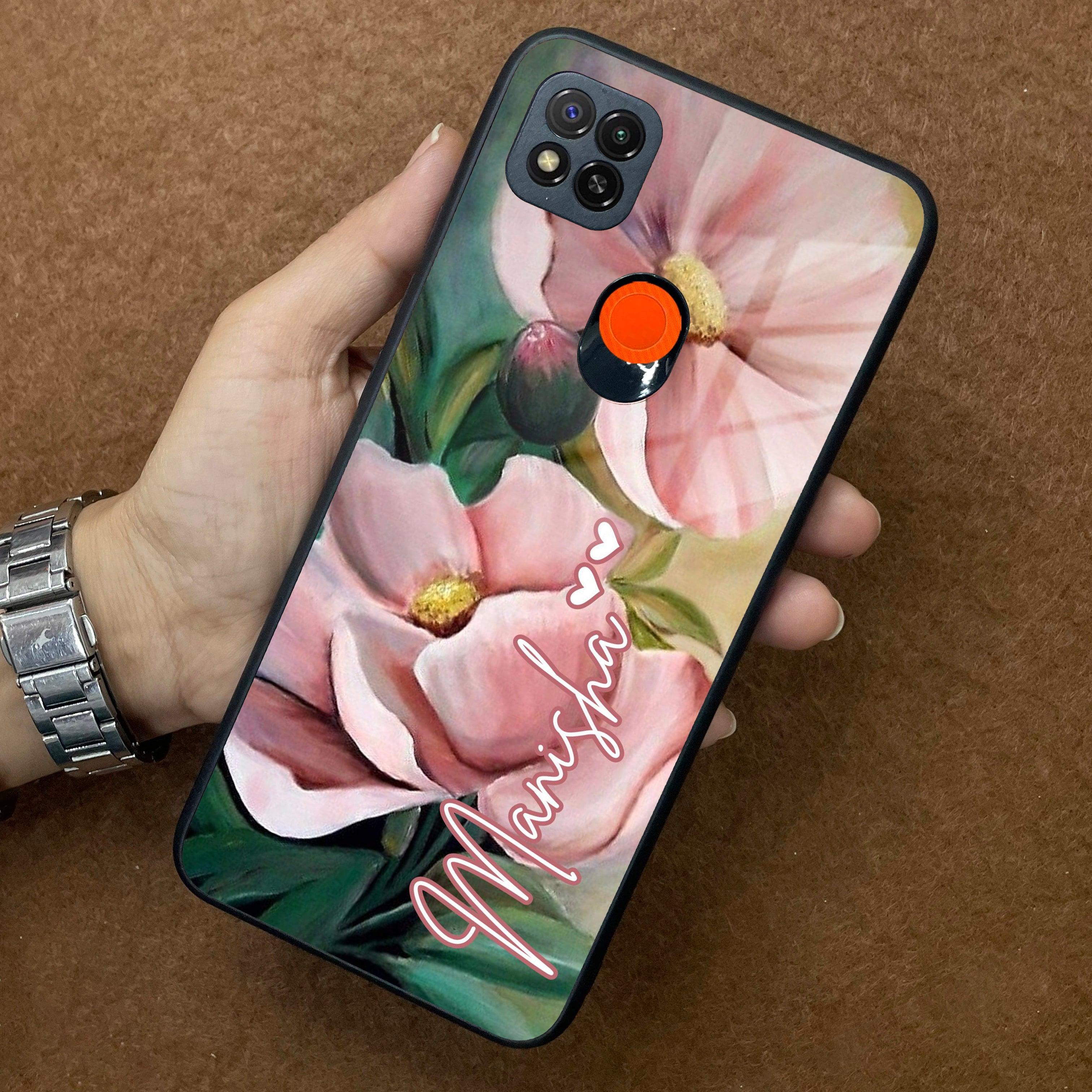 Paint Floral Poster Glass Case Cover For Redmi/Xiaomi - ShopOnCliQ