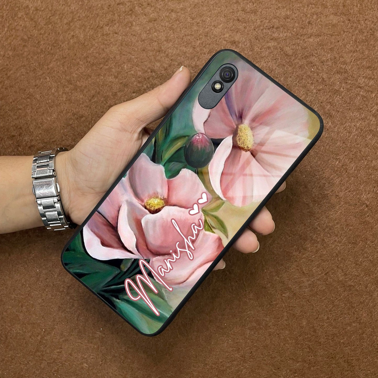 Paint Floral Poster Glass Case Cover For Redmi/Xiaomi ShopOnCliQ