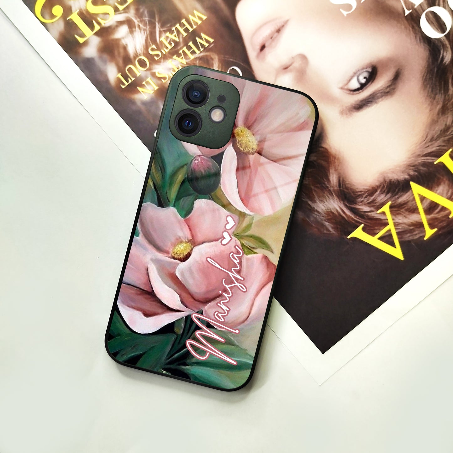 Paint Floral Poster Glass Case Cover For iPhone ShopOnCliQ