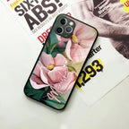 Paint Floral Poster Glass Case Cover For iPhone - ShopOnCliQ