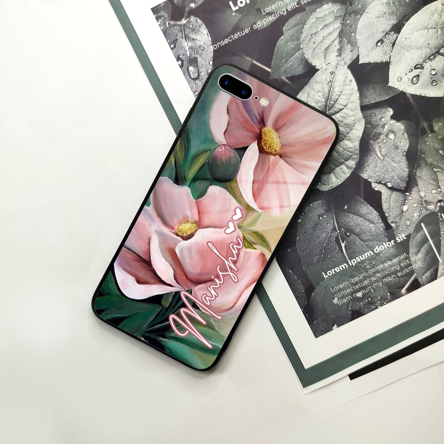 Paint Floral Poster Glass Case Cover For iPhone ShopOnCliQ