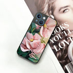 Paint Floral Poster Glass Case Cover For iPhone - ShopOnCliQ