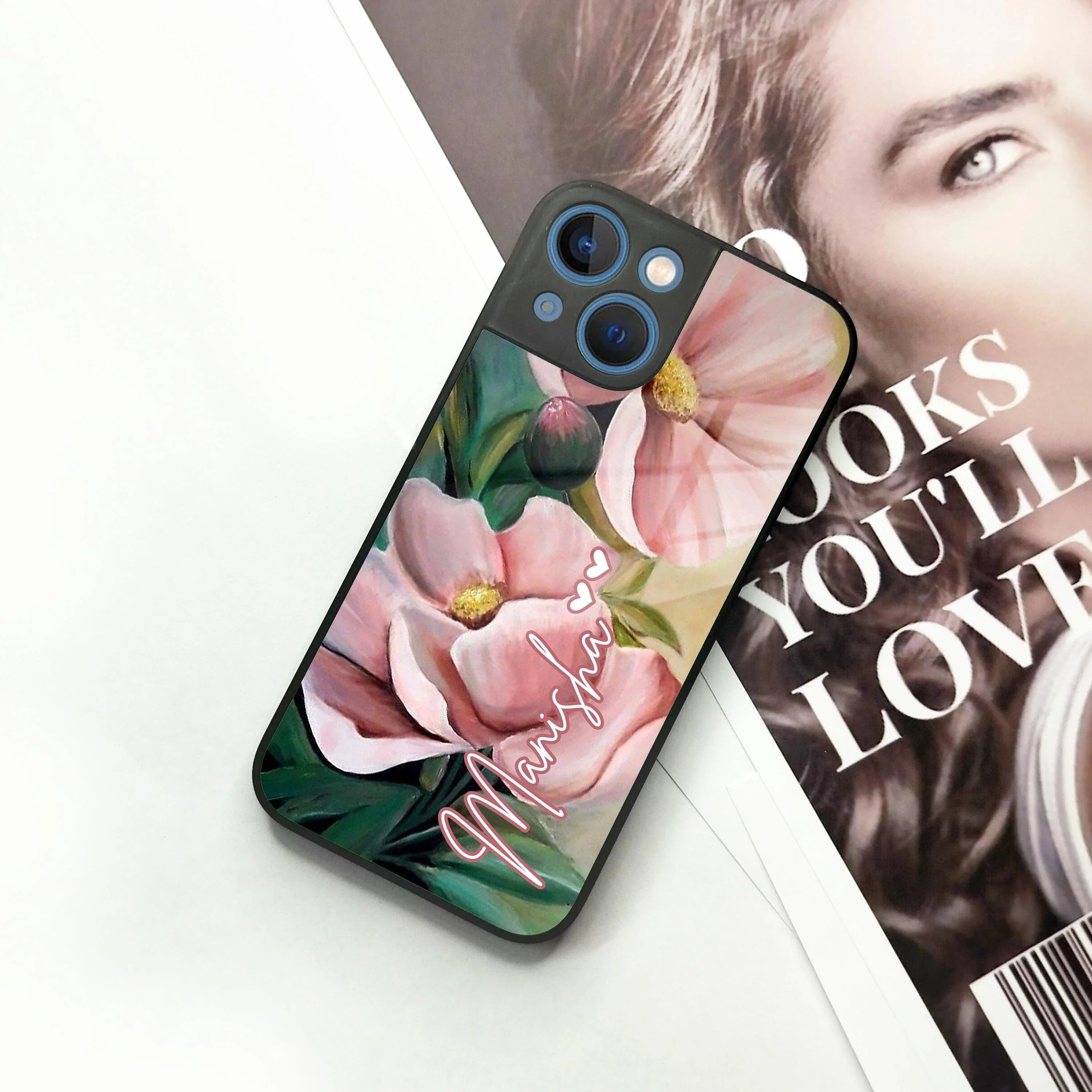 Paint Floral Poster Glass Case Cover For iPhone - ShopOnCliQ