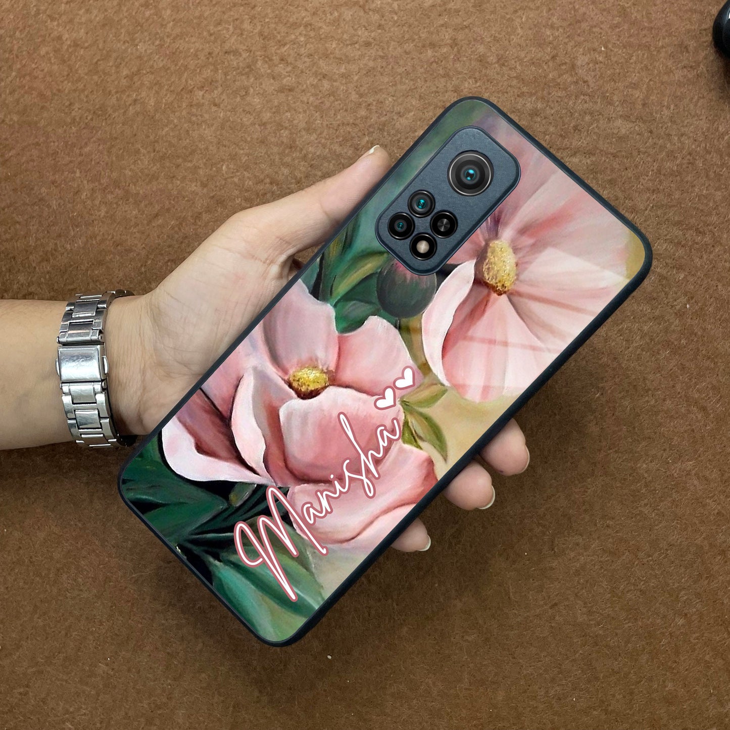 Paint Floral Poster Glass Case Cover For Redmi/Xiaomi