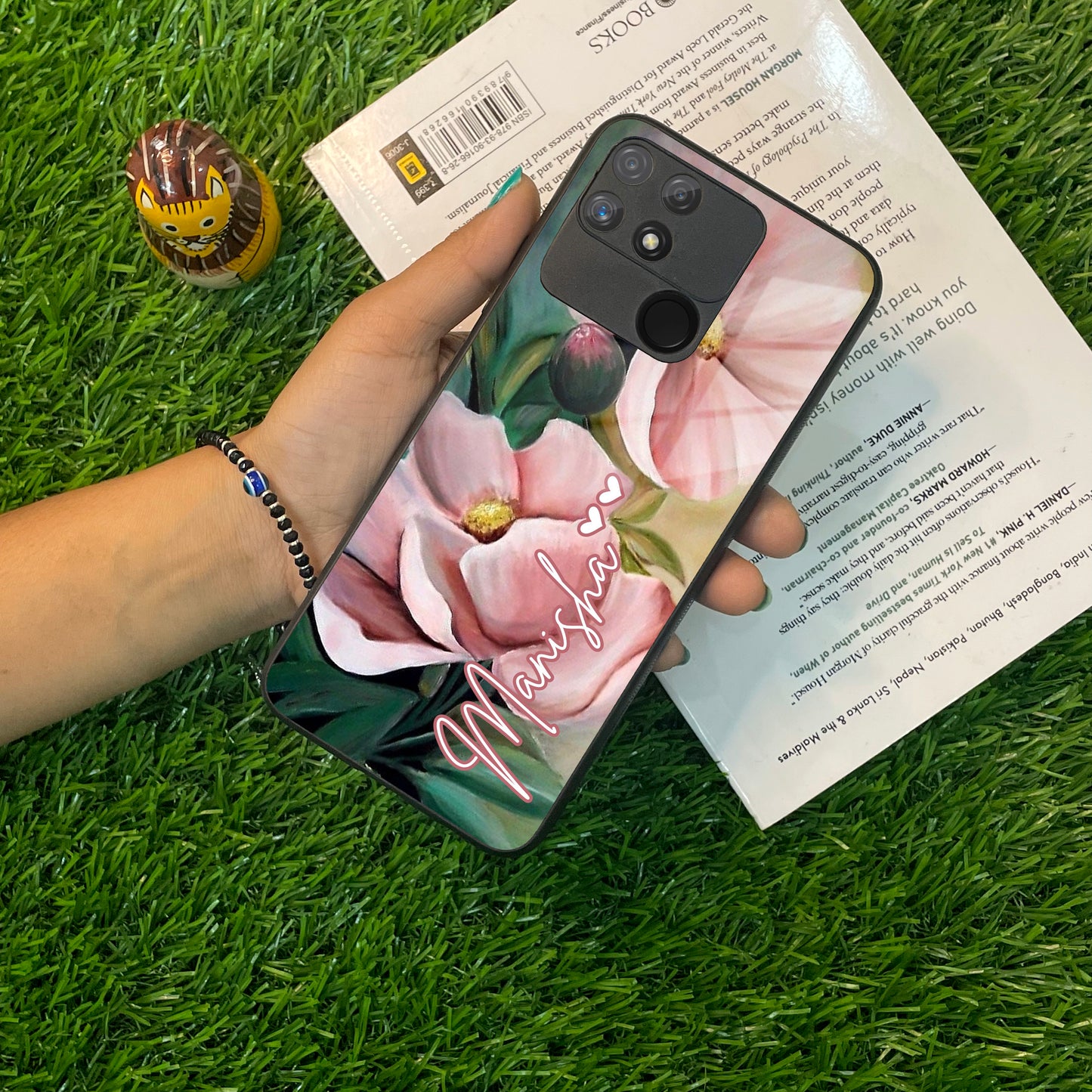 Paint Floral Poster Glass Case Cover For Realme/Narzo
