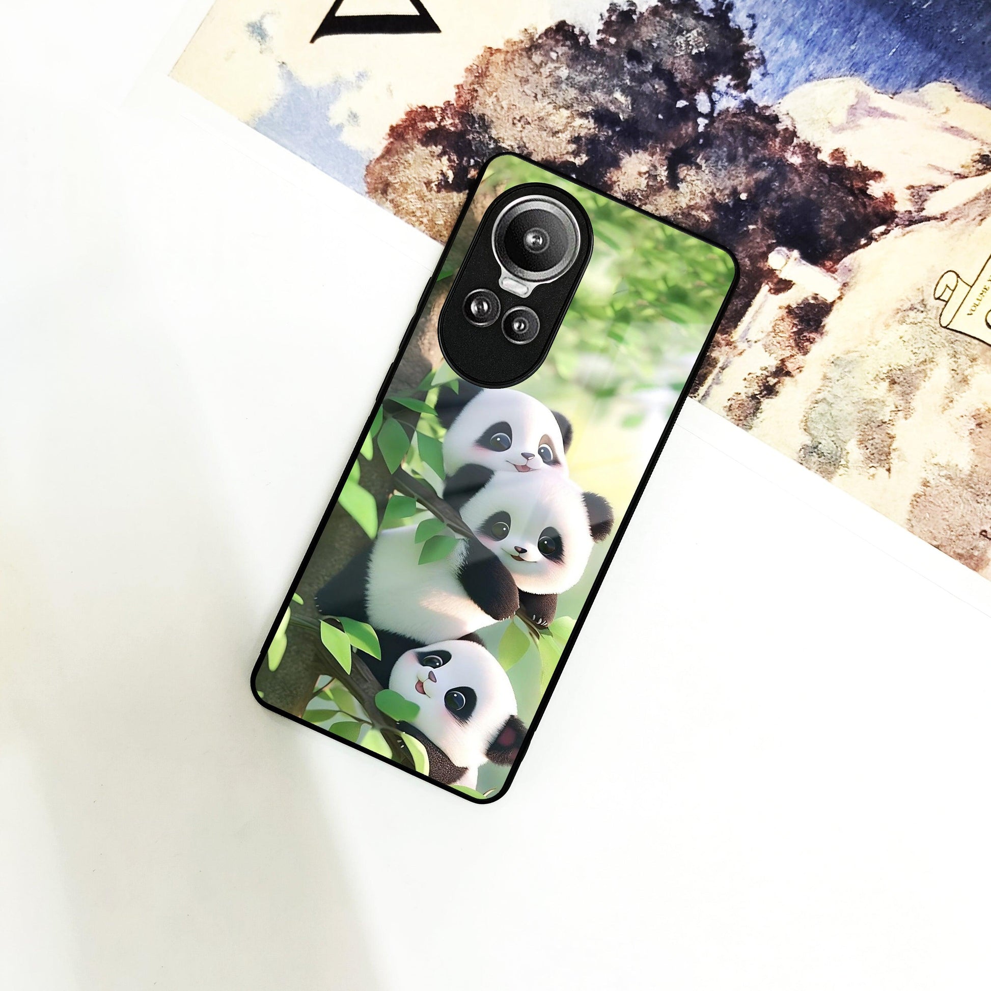 Panda Glossy Metal Case Cover For Oppo - ShopOnCliQ