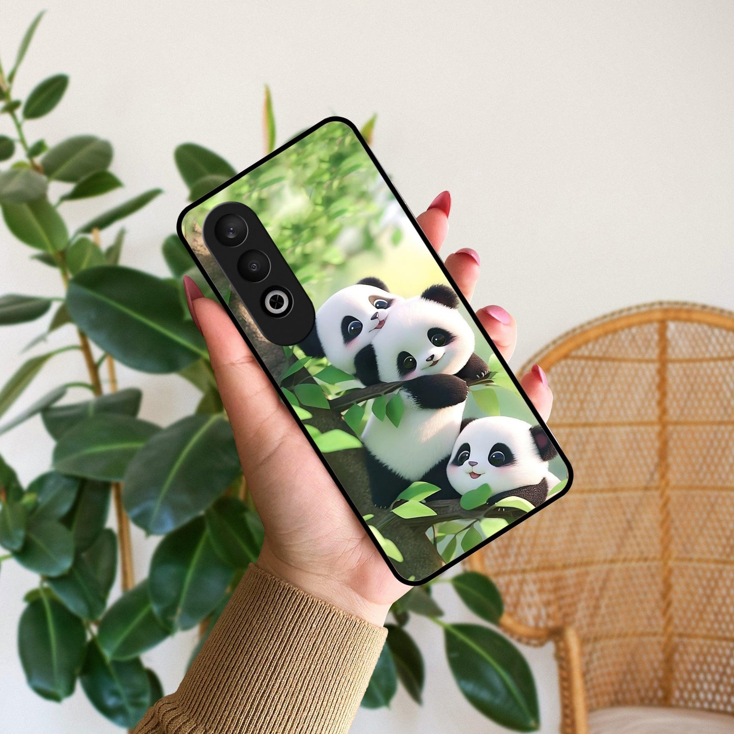 Panda Glossy Metal Case Cover For Oppo - ShopOnCliQ