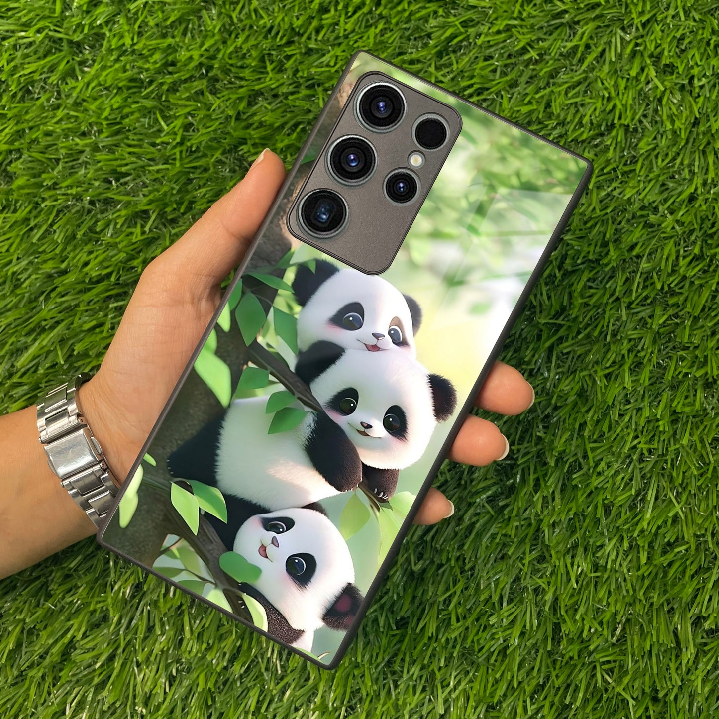 Panda Glossy Metal Case Cover For Samsung - ShopOnCliQ