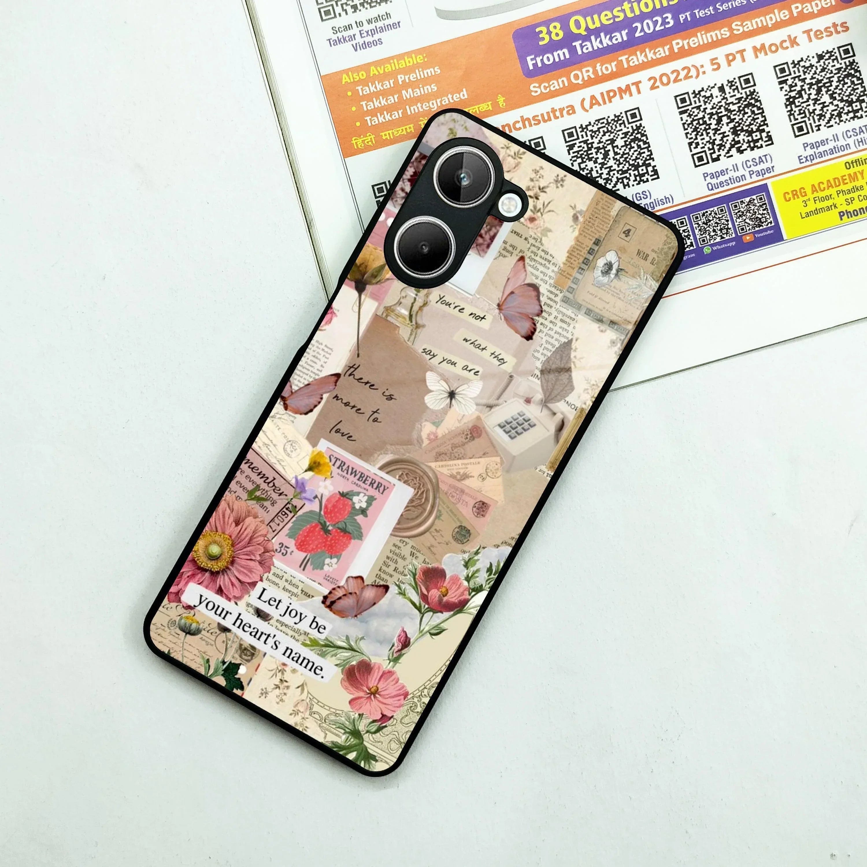 Vintage Vibes Glass Case Cover For Realme/Narzo - ShopOnCliQ