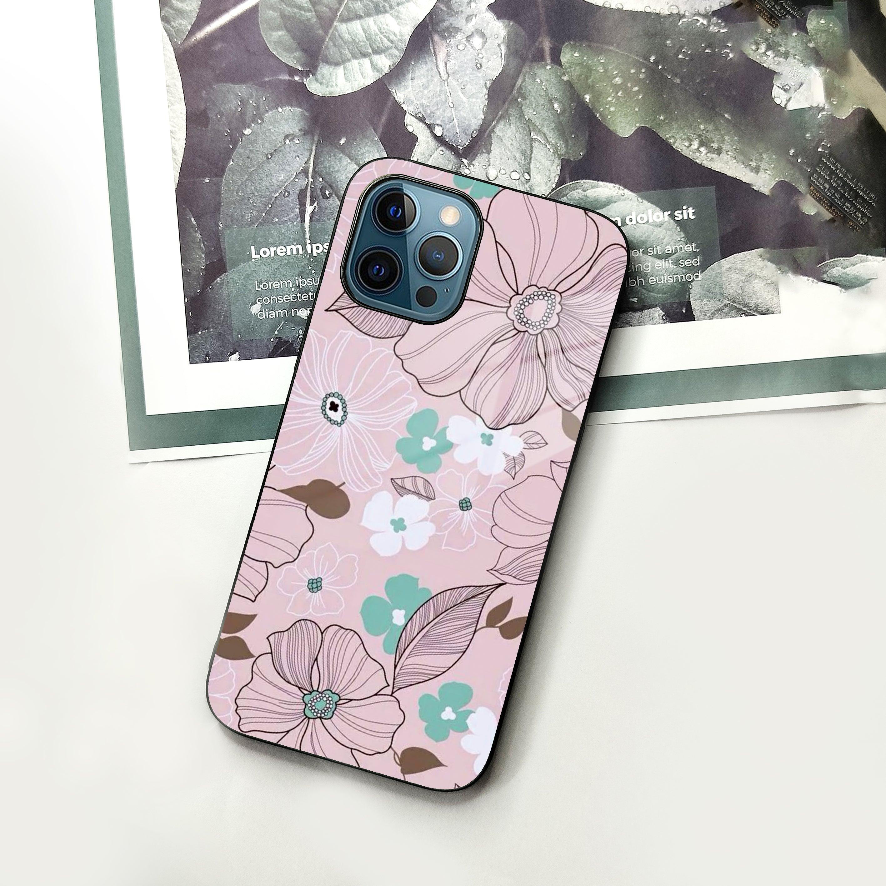 Peach Flower Glass Case Cover For iPhone - ShopOnCliQ
