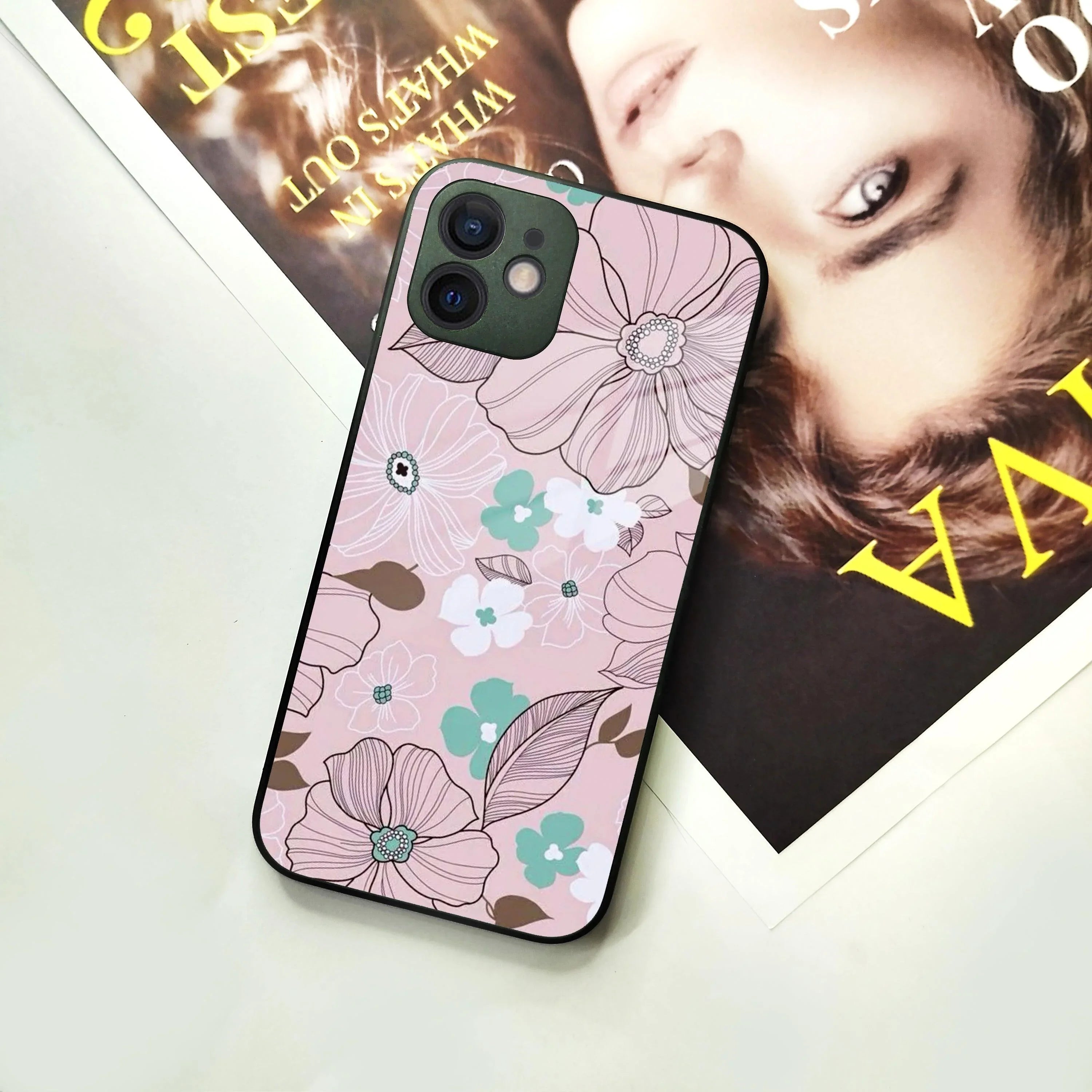 Peach Flower Glass Case Cover For iPhone - ShopOnCliQ