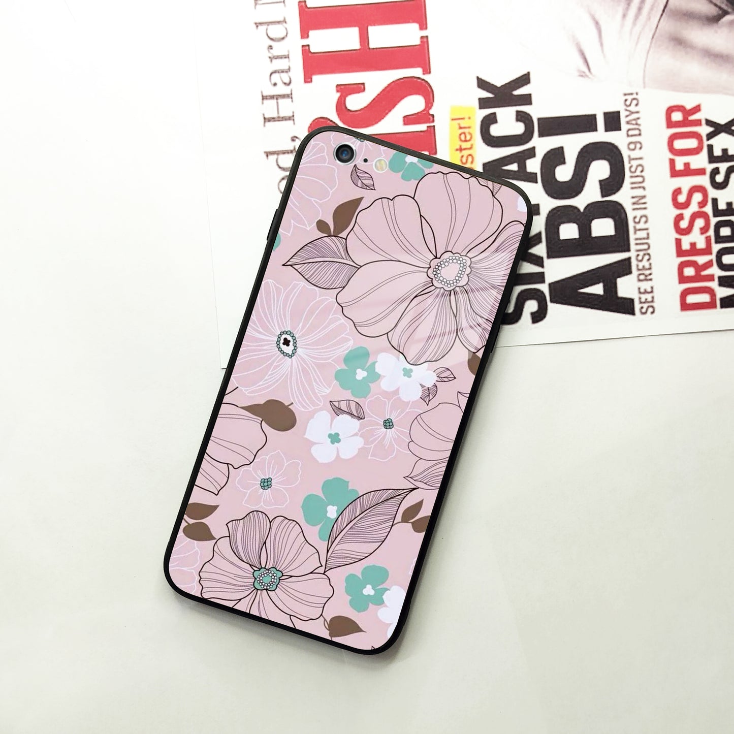 Peach Flower Glass Case Cover For iPhone ShopOnCliQ