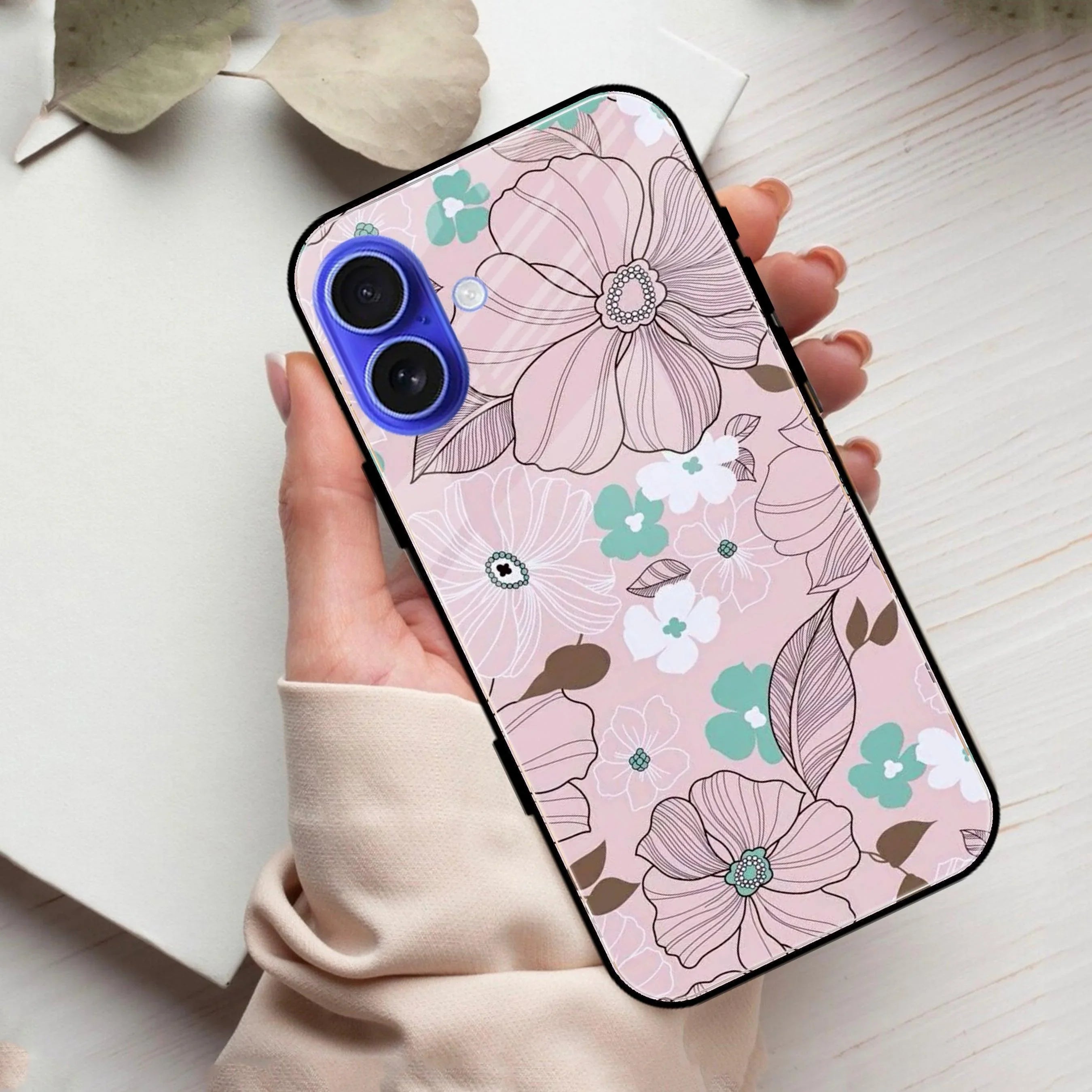 Peach Flower Glass Case Cover For iPhone - ShopOnCliQ