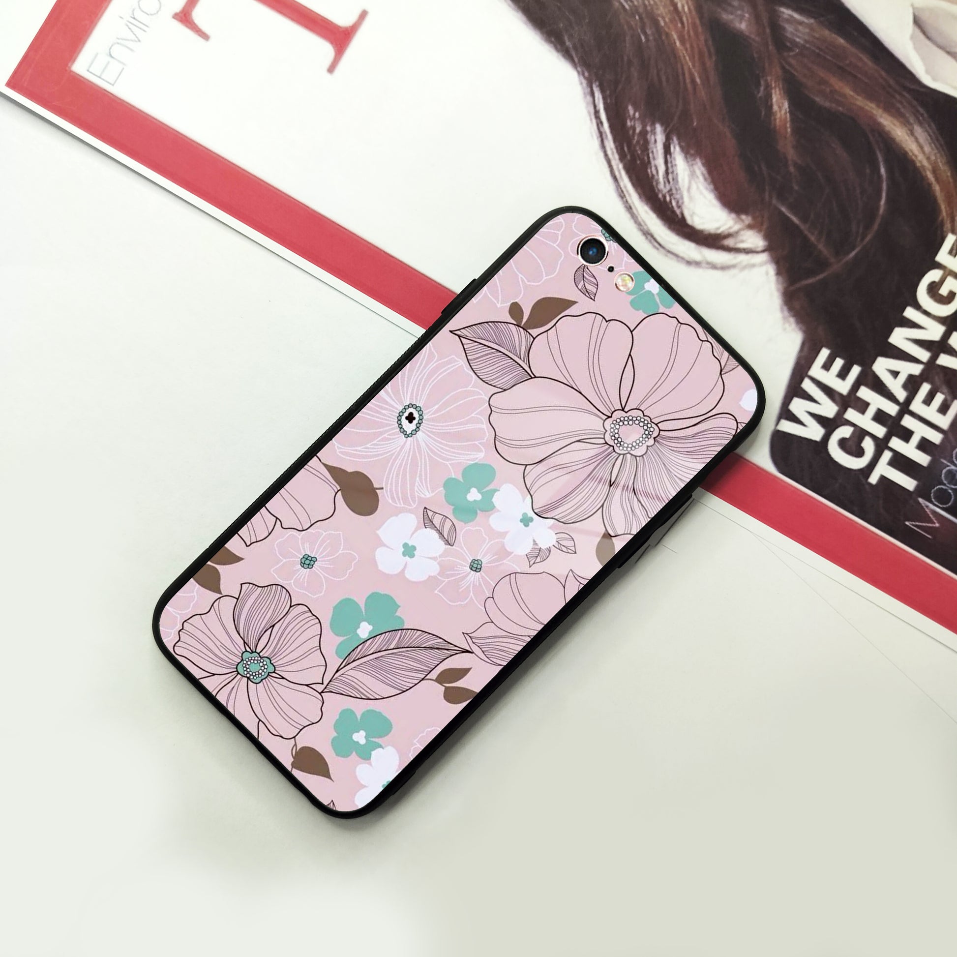 Peach Flower Glass Case Cover For iPhone ShopOnCliQ