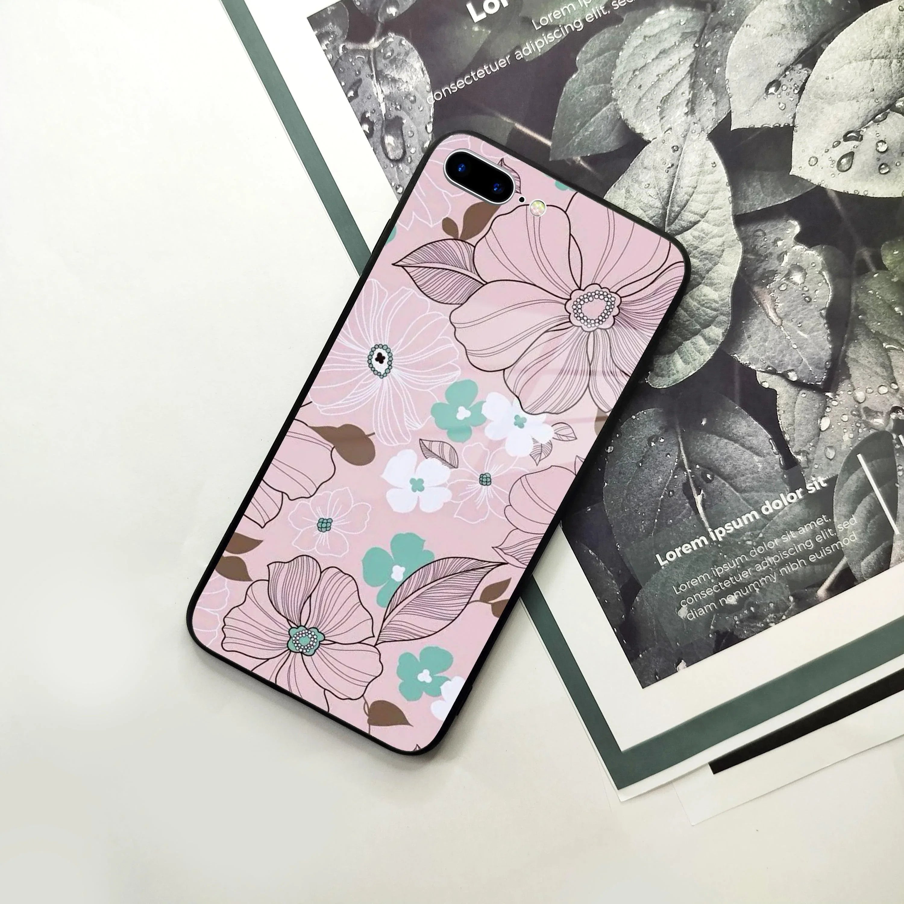 Peach Flower Glass Case Cover For iPhone - ShopOnCliQ