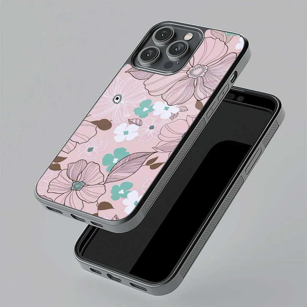 Peach Flower Glass Case Cover For iPhone - ShopOnCliQ