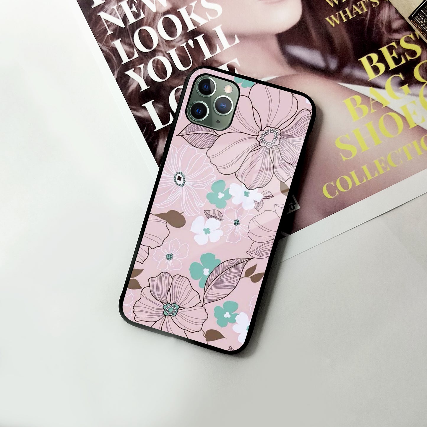 Peach Flower Glass Case Cover For iPhone ShopOnCliQ