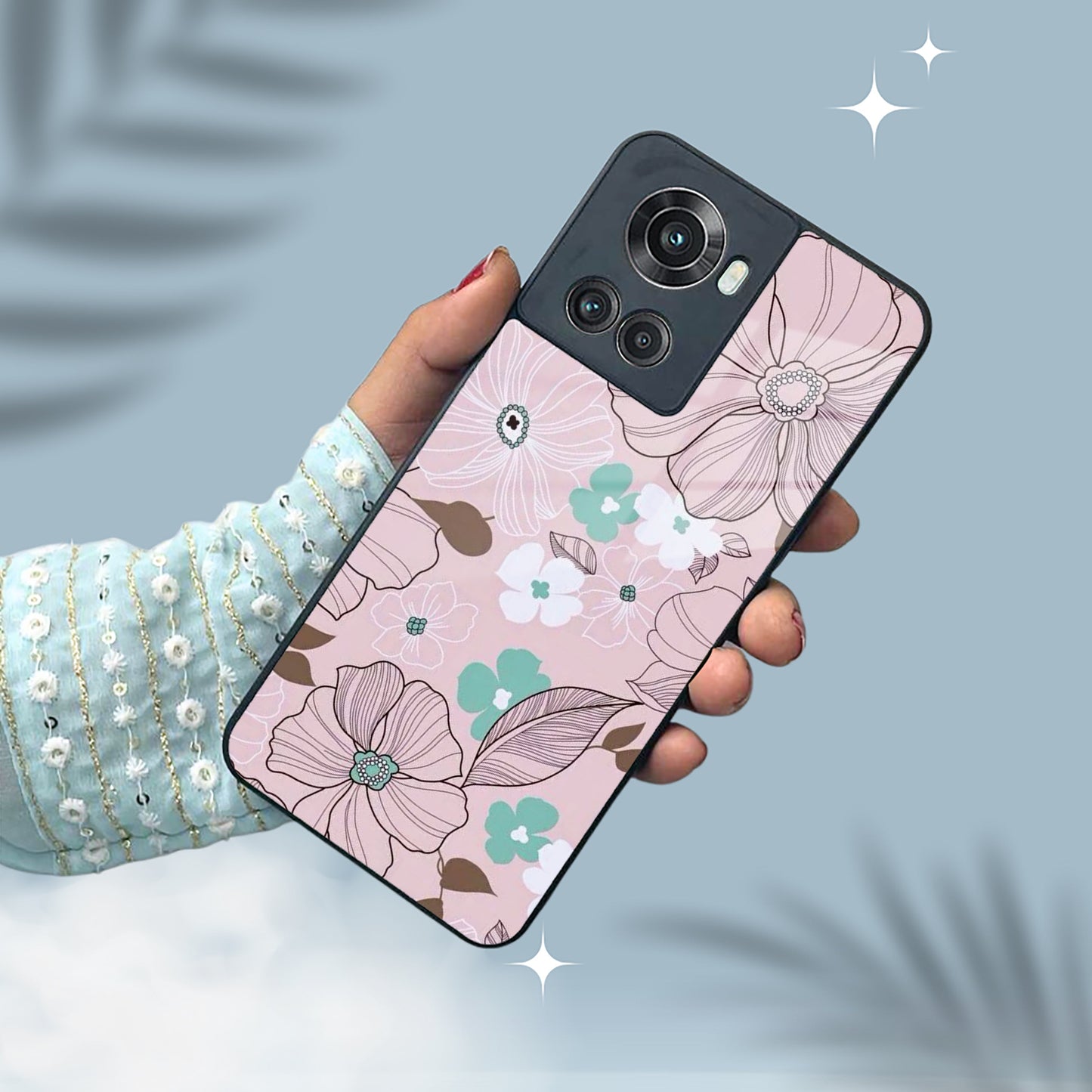 Peach Flower Glass Phone Cover for OnePlus