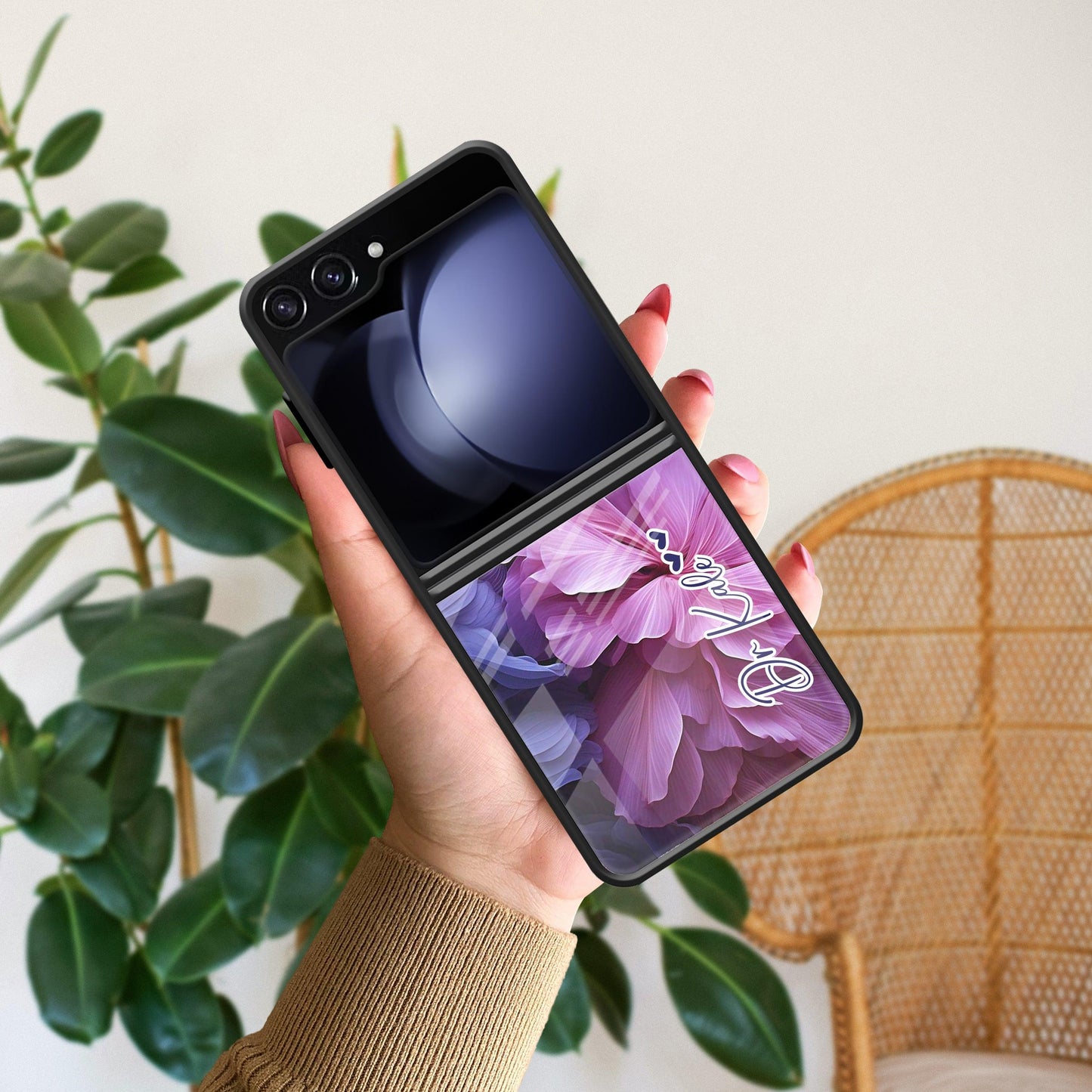 Perfect Customized Floral Glossy Metal Case Cover For Samsung