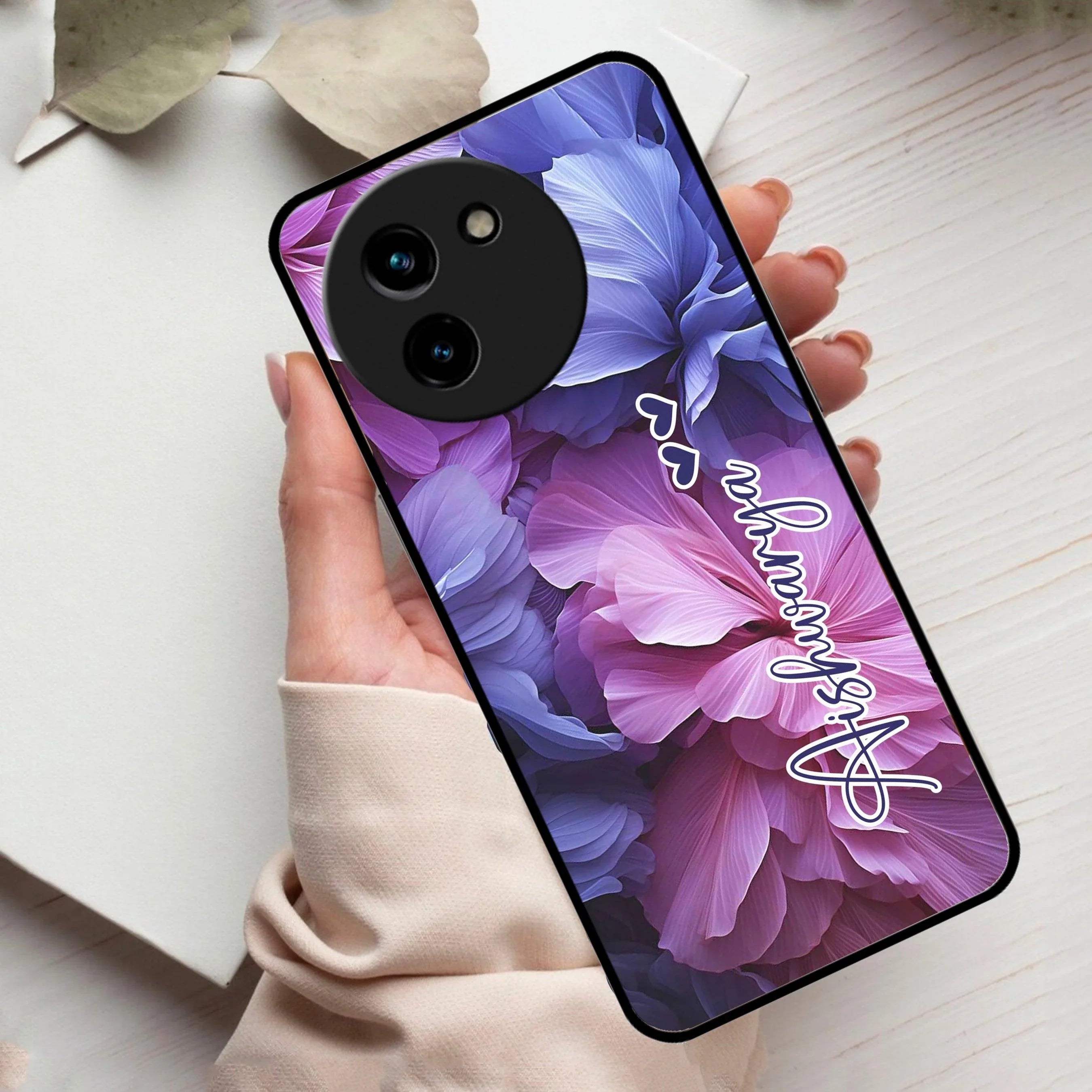 Perfect Customized Floral Glossy Metal Case Cover For Vivo - ShopOnCliQ