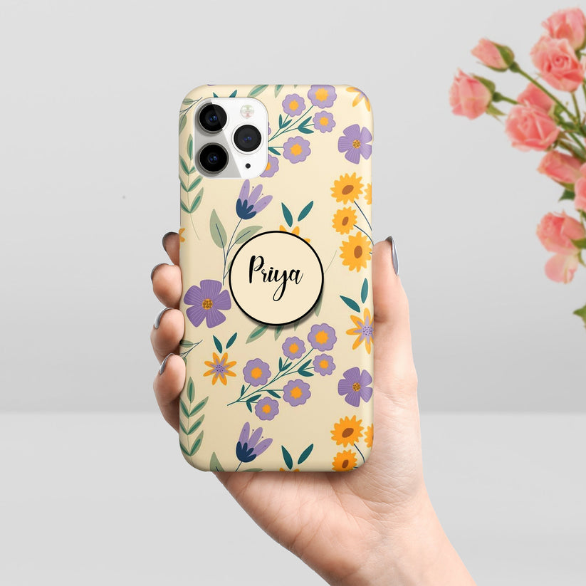 Personalized Floral Slim Mobile Case Cover For iPhone