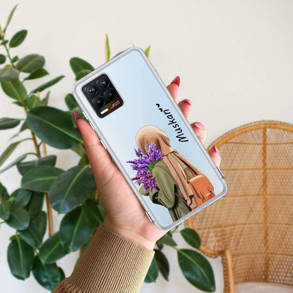 Personalized Hijab Girl Anti Yelllow Case For Realme 8 4G / Realme 8 Pro