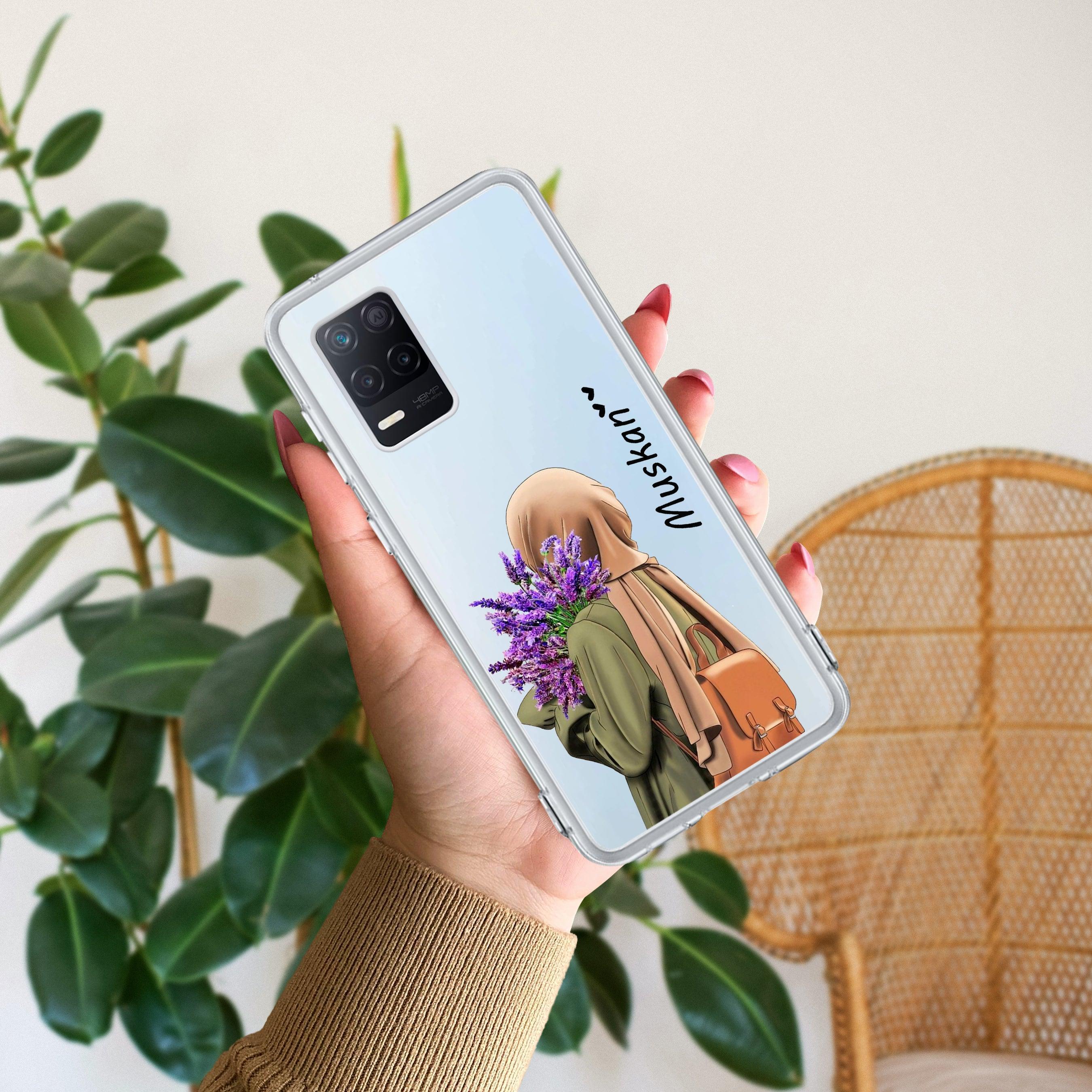 Personalized Hijab Girl Transparent Silicon Case For Realme 8 5G / Realme 8s 5G / Realme 9 5G / Realme Narzo 30 5G