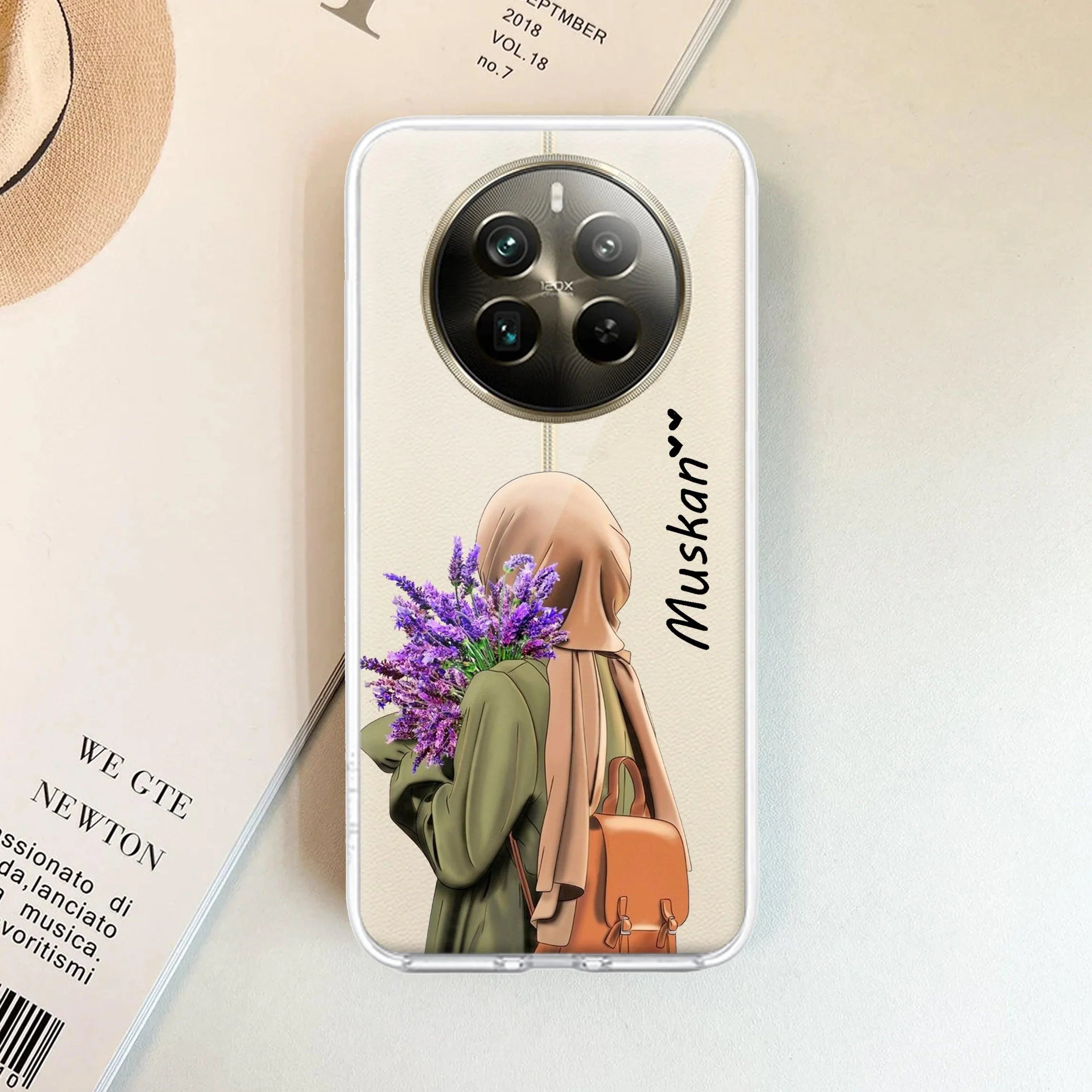 Personalized Hijab Girl Transparent Silicon Case For Realme 14T 5G