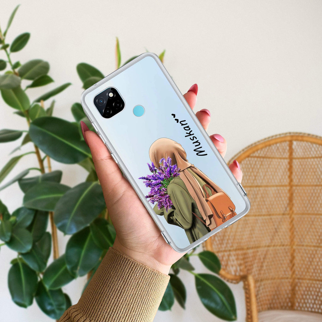 Personalized Hijab Girl Transparent Silicon Case For Realme 11 Pro 5G
