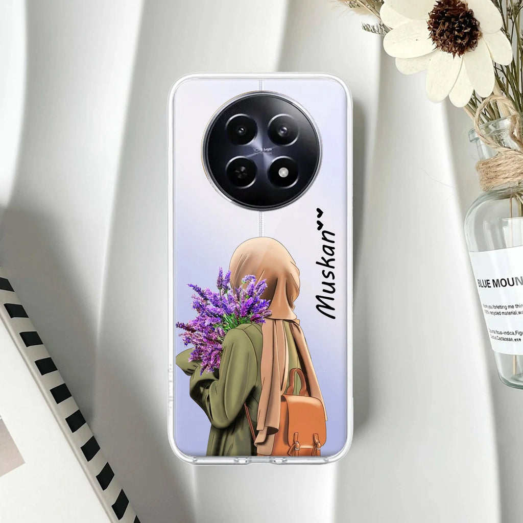 Personalized Hijab Girl Transparent Silicon Case For Realme 14 Pro Plus 5G