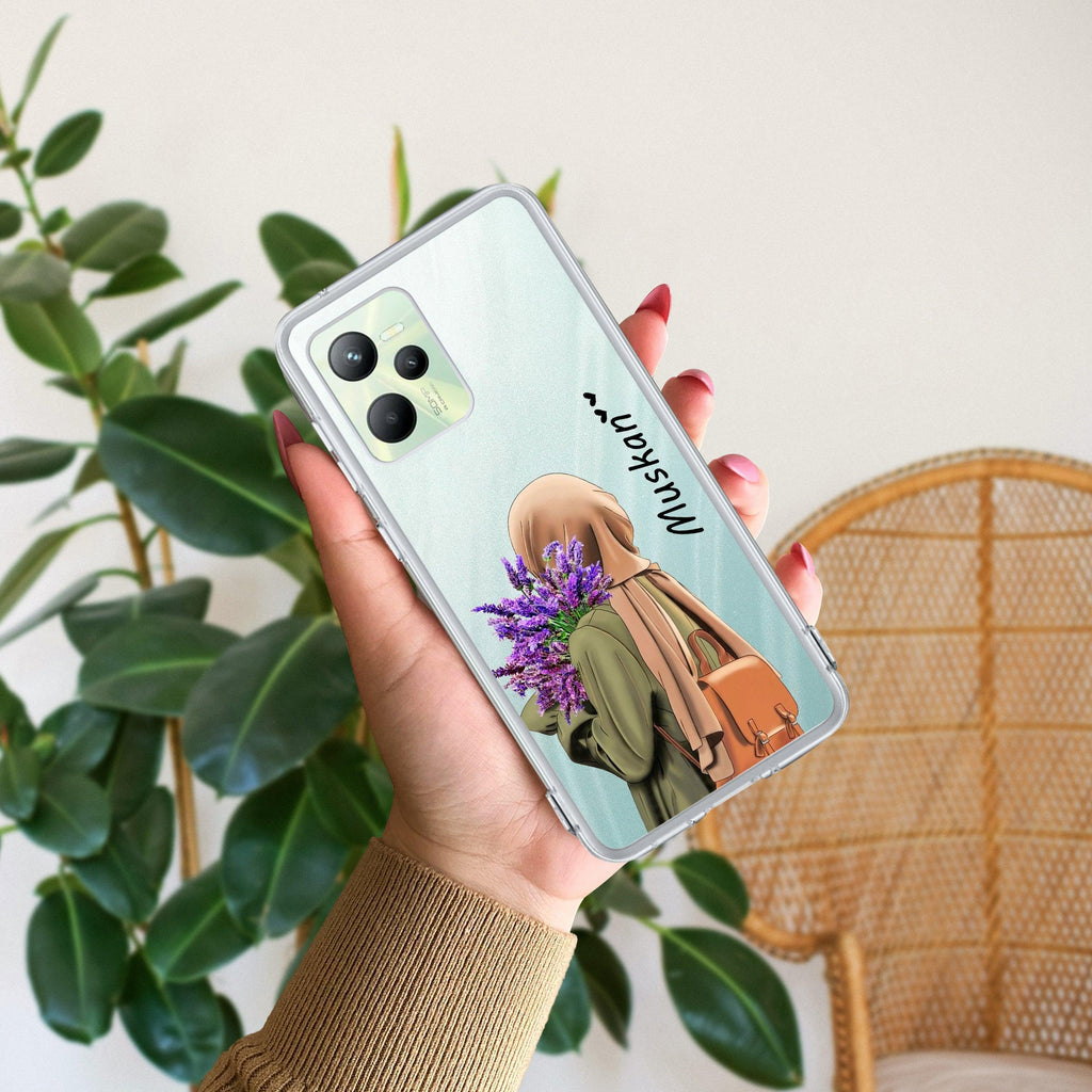 Personalized Hijab Girl Transparent Silicon Case For Realme 11 Pro+ 5G