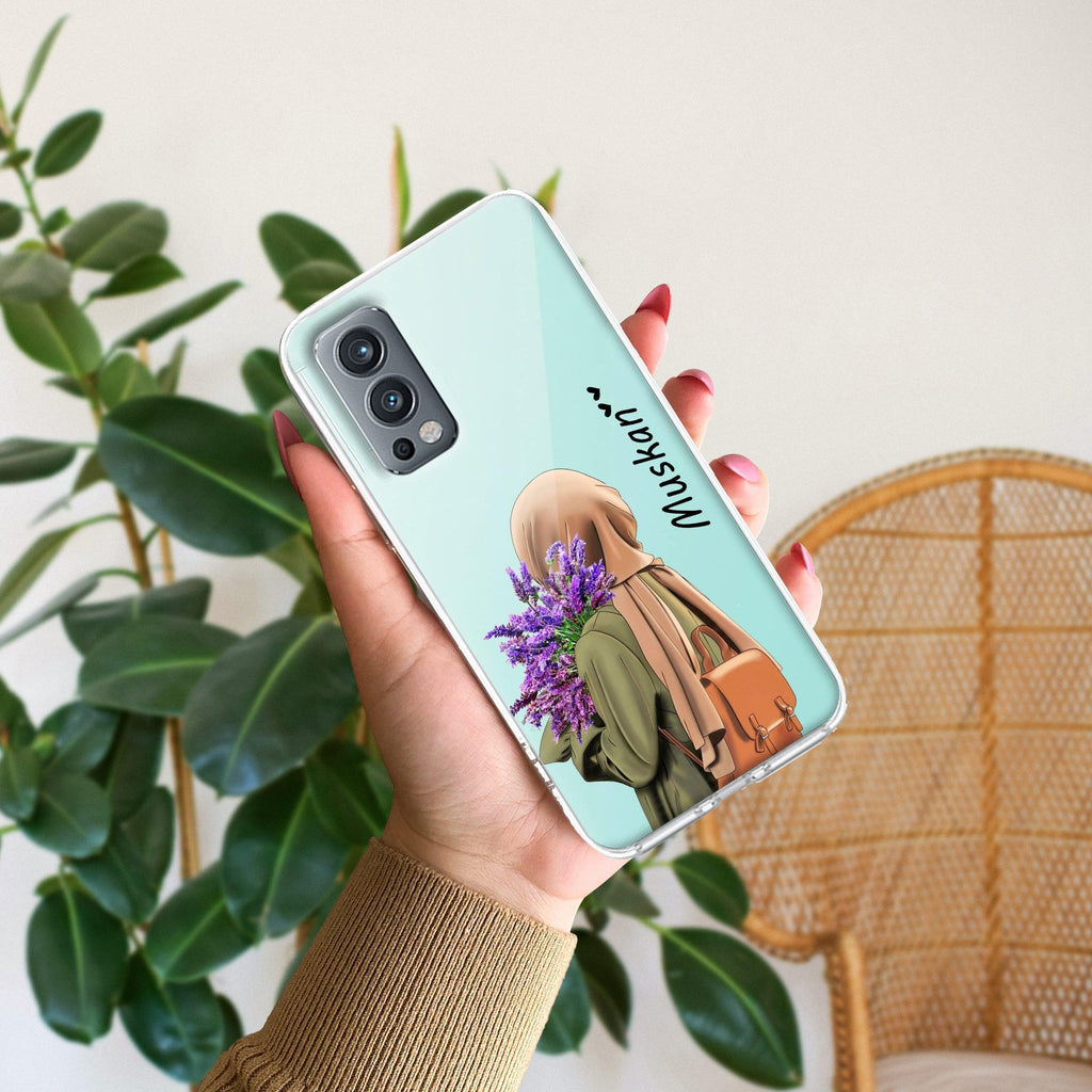Personalized Hijab Girl Transparent Silicon Case For OnePlus Nord 2 5G