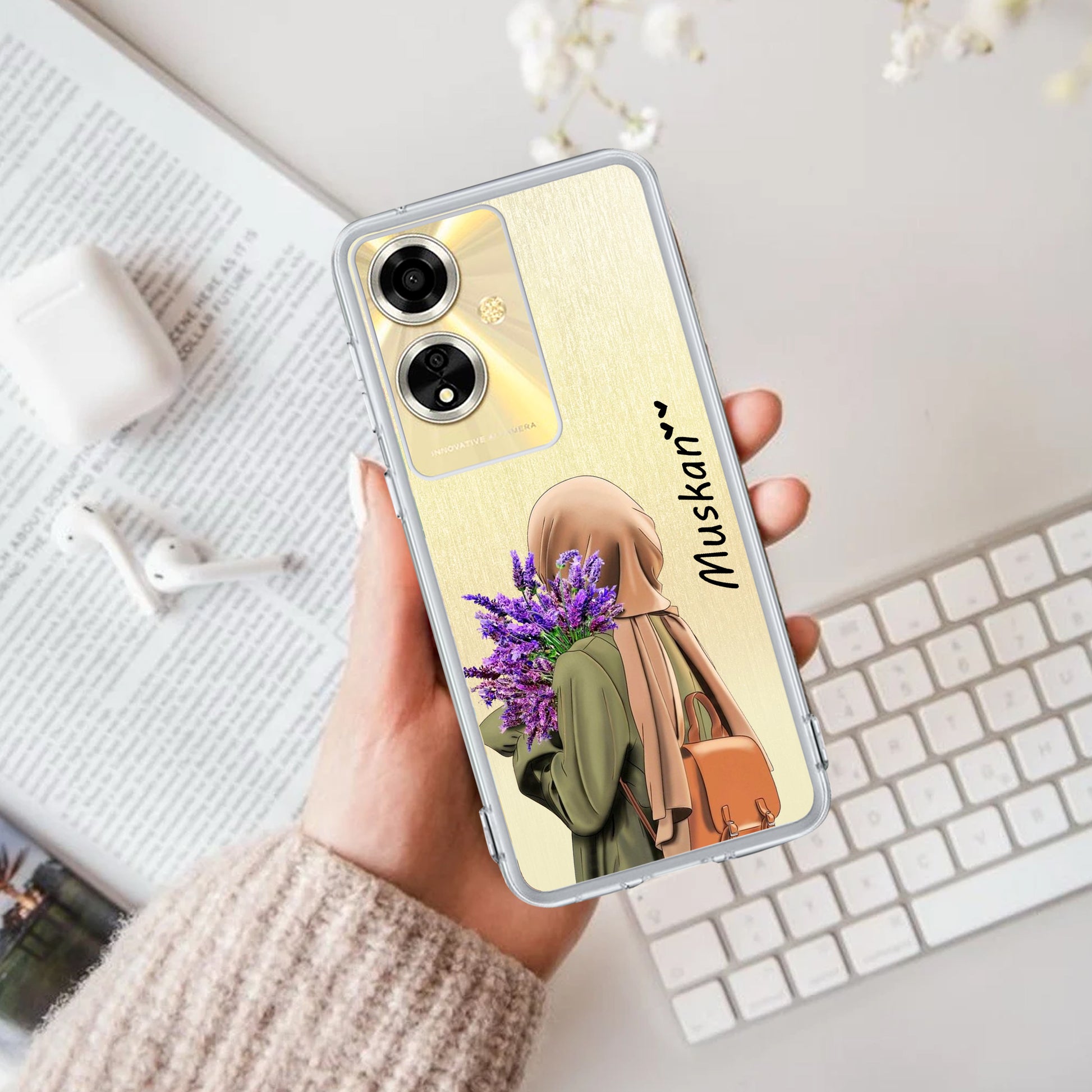 Personalized Hijab Girl Transparent Silicon Case For Oppo ShopOnCliQ