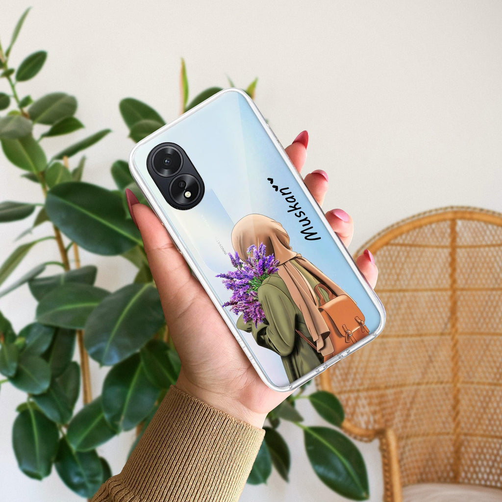 Personalized Hijab Girl Anti Yellow Case For Oppo A18 4G