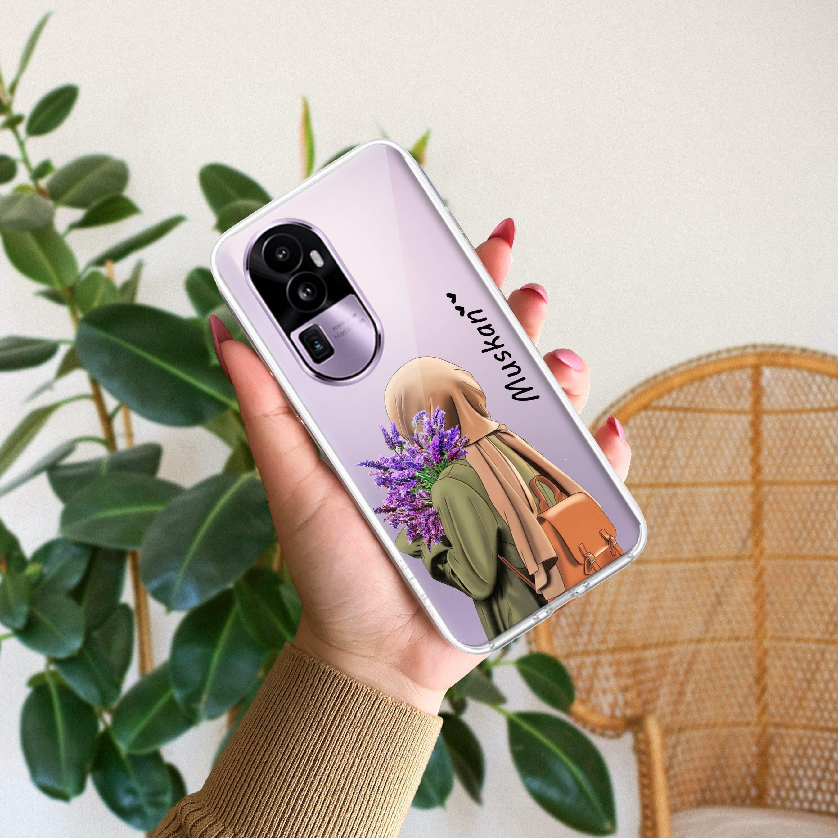 Personalized Hijab Girl Transparent Silicon Case For Oppo Reno 8 Pro 5G