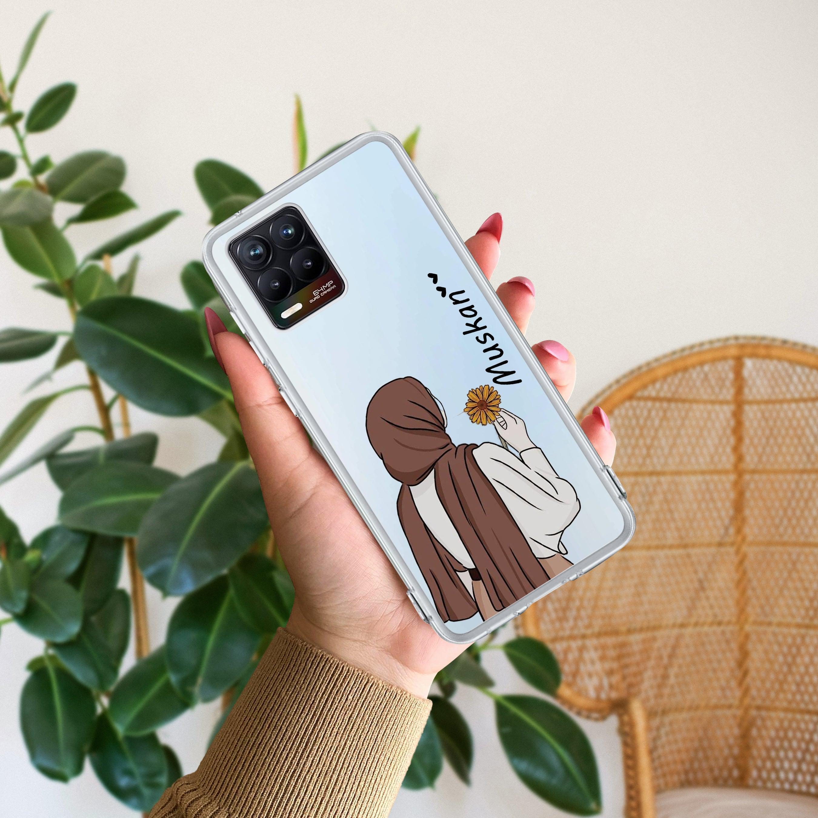Personalized Hijab Girl Transparent Silicon Case V2 For Realme 8 4G / Realme 8 Pro