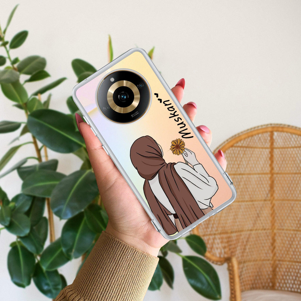 Personalized Hijab Girl Transparent Silicon Case V2 For Realme/Narzo