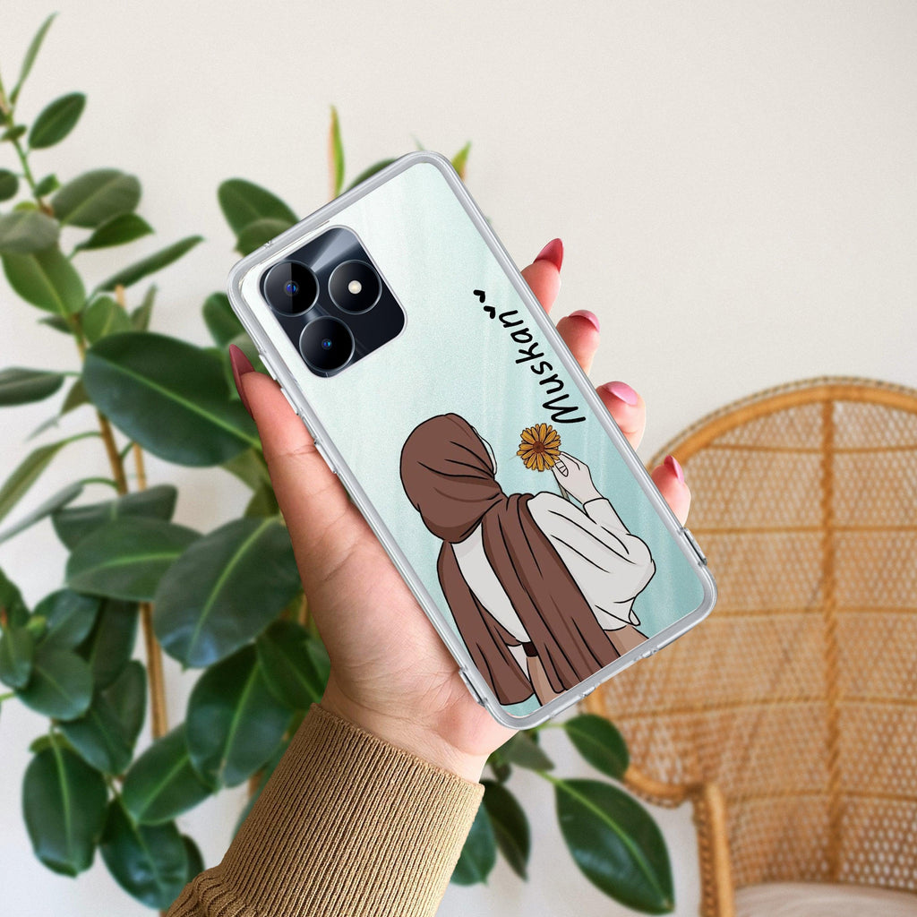 Personalized Hijab Girl Transparent Silicon Case V2 For Realme C53