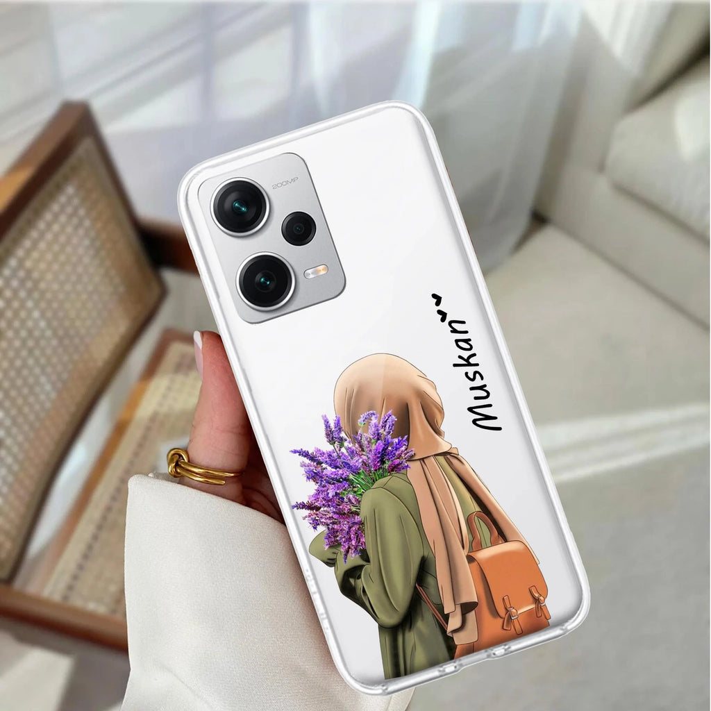 Personalized Hijab Girl Transparent Silicon Case For Redmi Note 11 Pro / Redmi Note 11 Pro Plus 5G