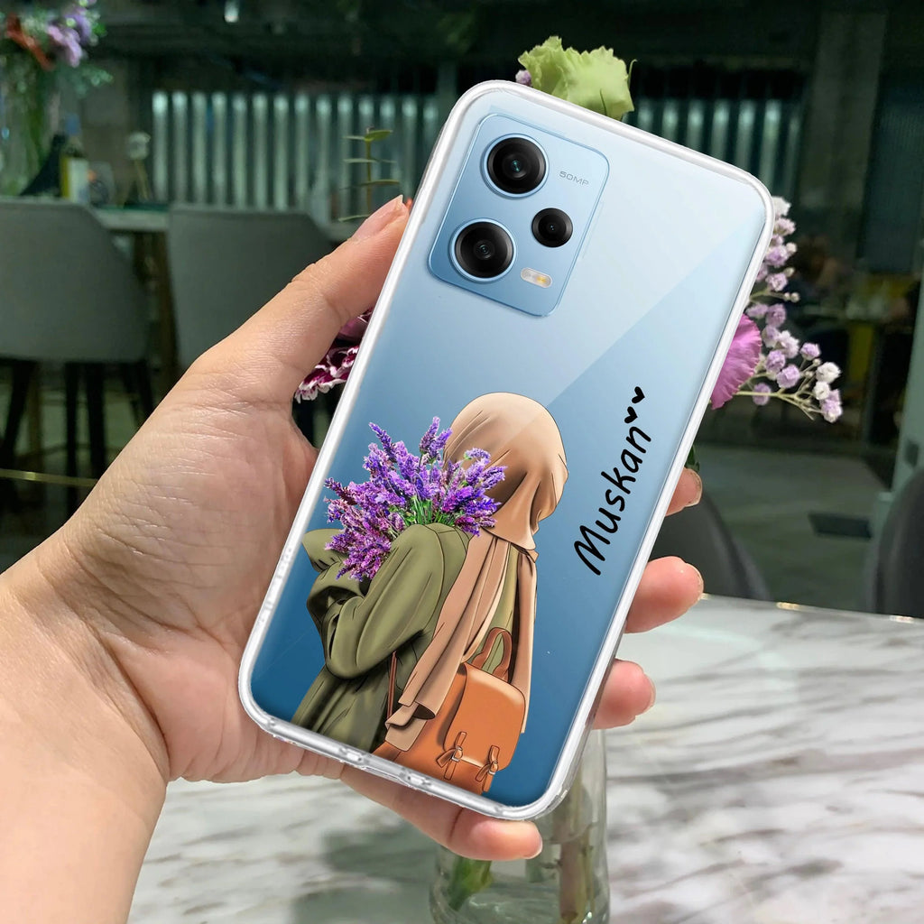 Personalized Hijab Girl Transparent Silicon Case For Redmi Note 11