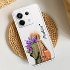 Personalized Hijab Girl Transparent Silicon Case For Redmi 12 4G