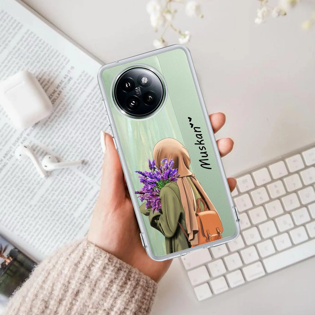 Personalized Hijab Girl Transparent Silicon Case For Xiaomi 14 Civi 5G