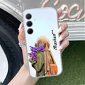 Personalized Hijab Girl Transparent Silicon Case For Samsung Galaxy M35 5G