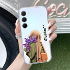 Personalized Hijab Girl Transparent Silicon Case For Samsung Galaxy M32 (4G) / A22 (4G) / F22