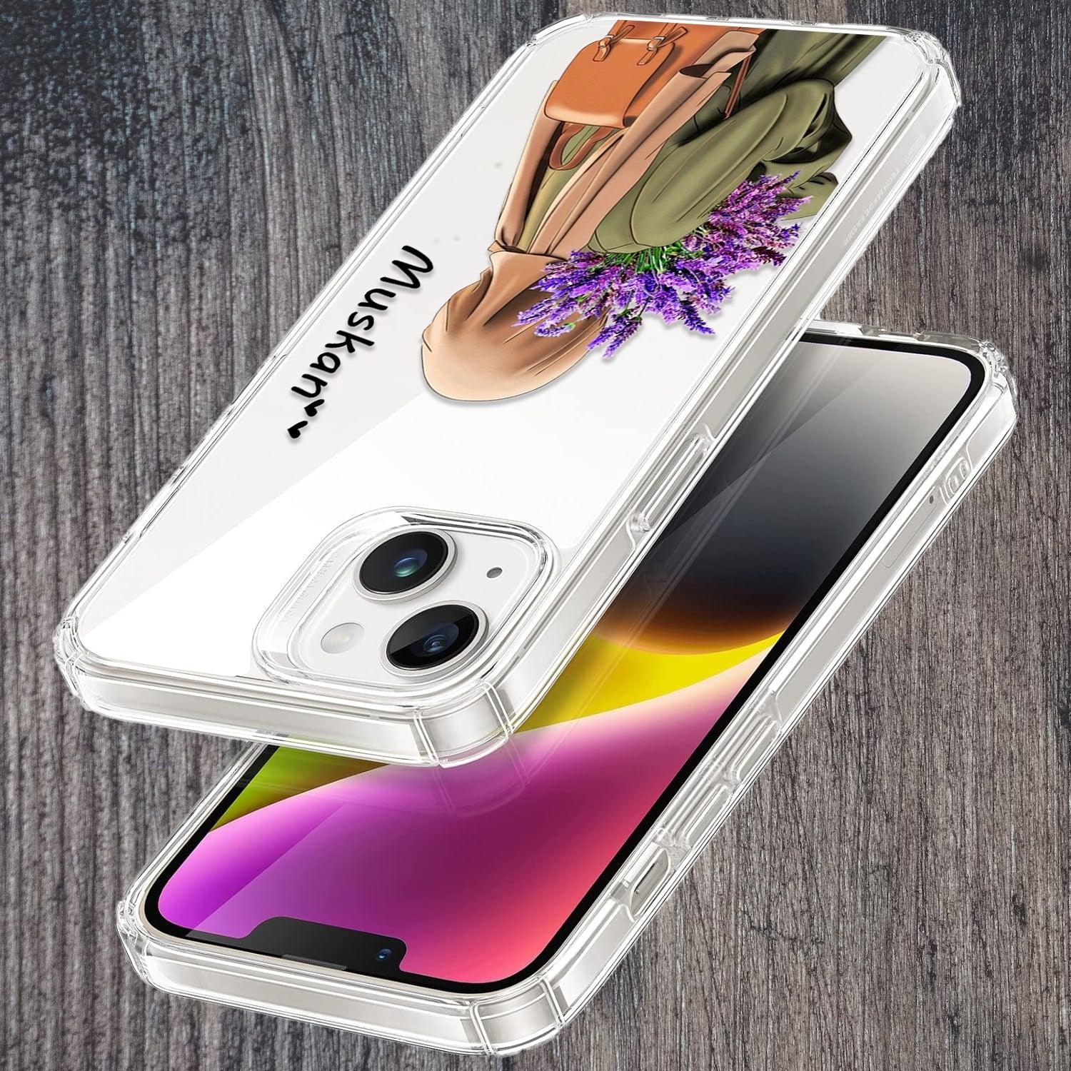 Personalized Hijab Girl Transparent Silicon Case For iPhone - ShopOnCliQ