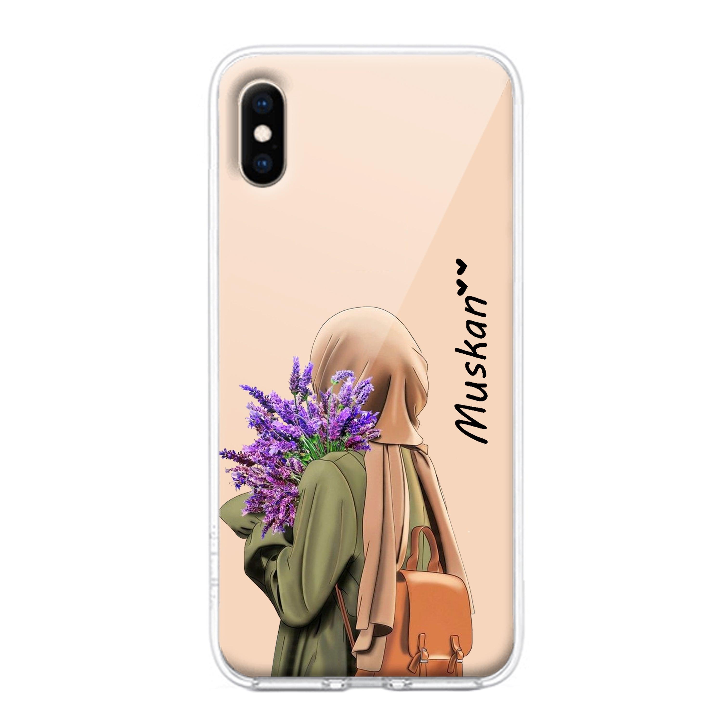 Personalized Hijab Girl Transparent Silicon Case For iPhone - ShopOnCliQ
