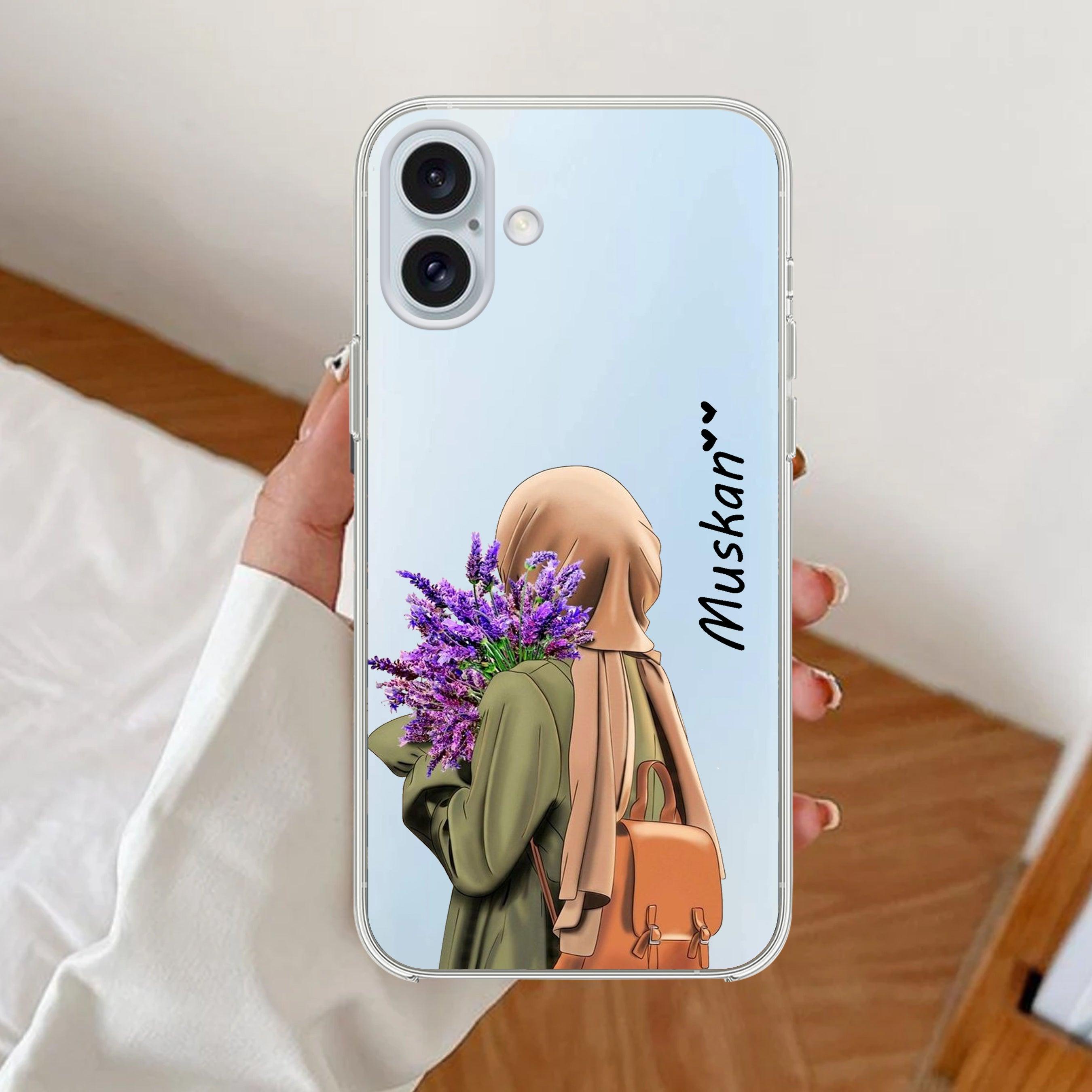 Personalized Hijab Girl Transparent Silicon Case For iPhone - ShopOnCliQ