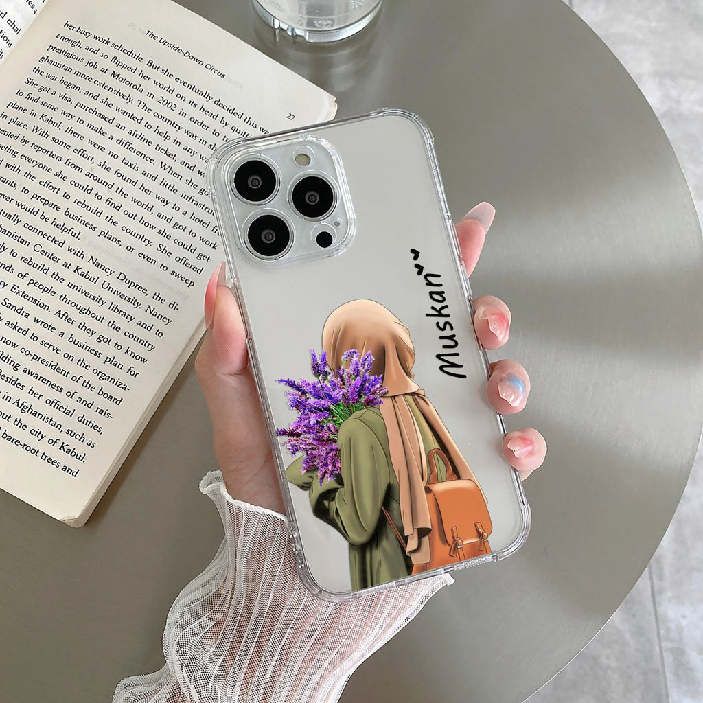 Personalized Hijab Girl Transparent Silicon Case For Google Pixel 10 Pro XL