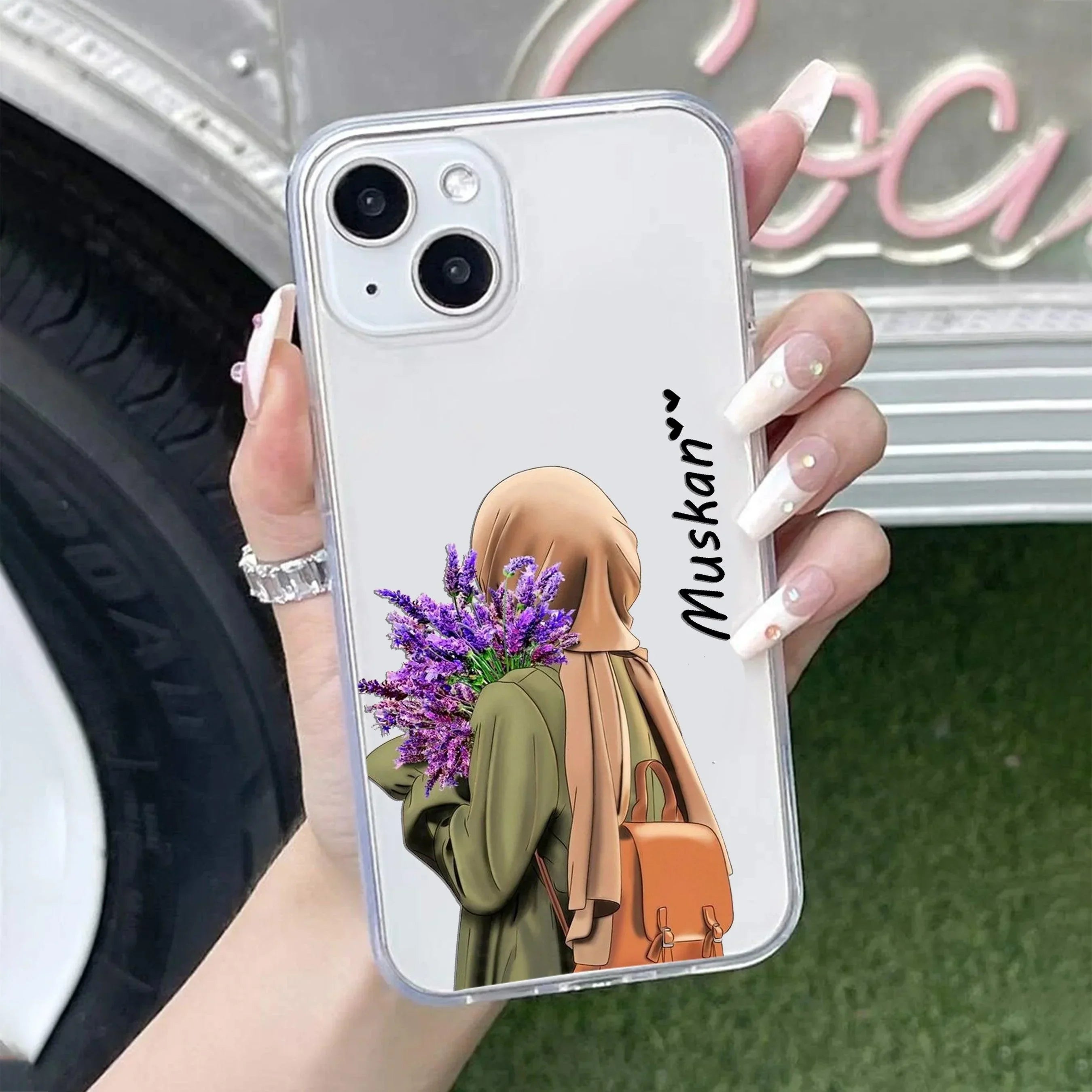Personalized Hijab Girl Transparent Silicon Case For Google Pixel 8a 5G